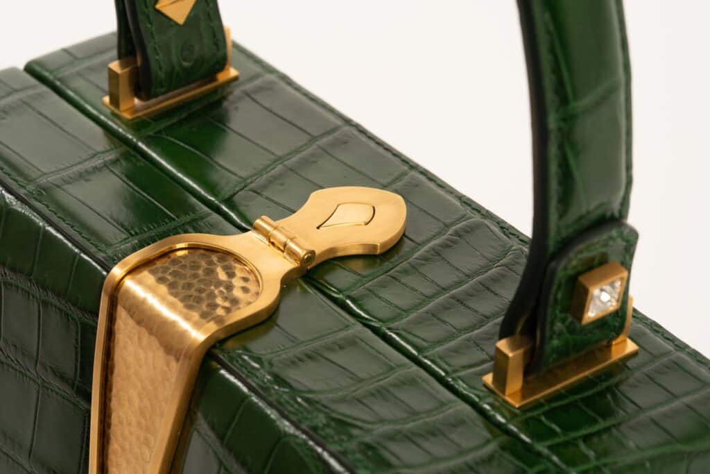 Dettaglio Rivelia borsa coccodrillo