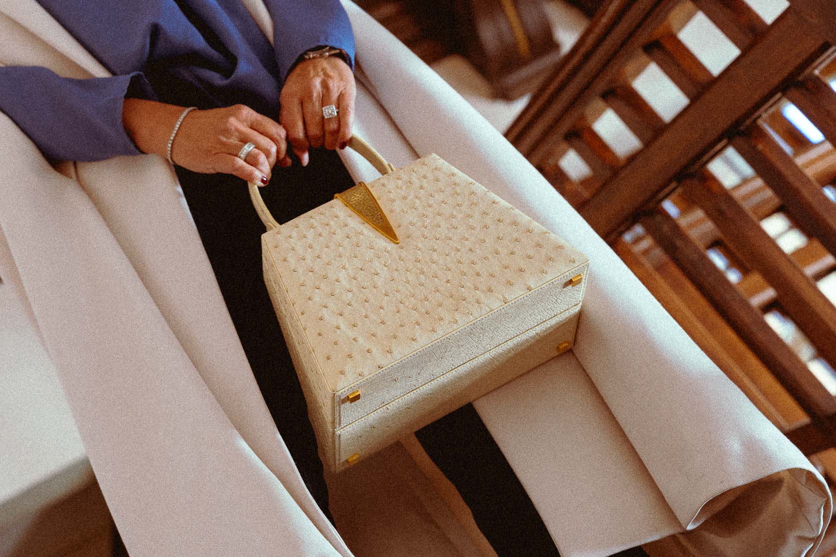 Rivelia borsa in struzzo collezione esclusiva