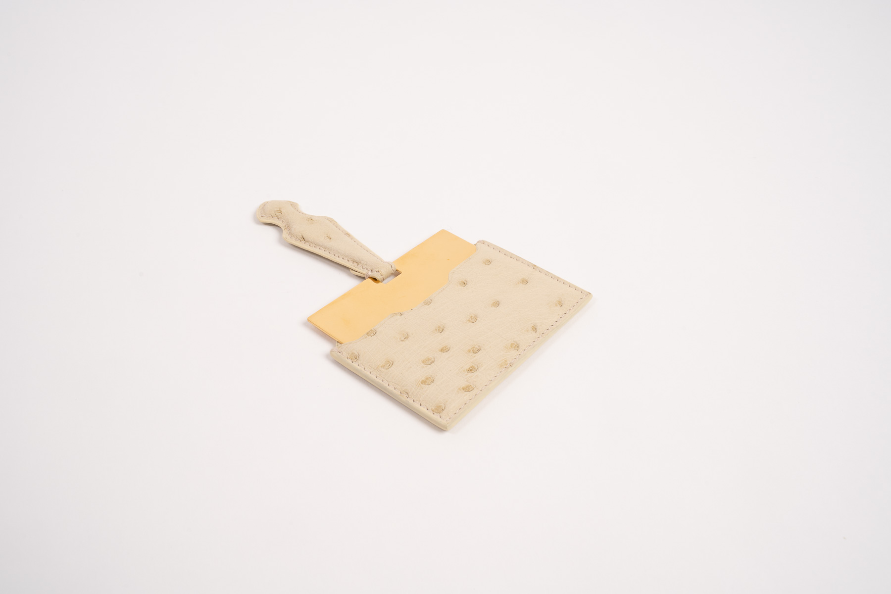 Specchietto borsa Trapeze in struzzo